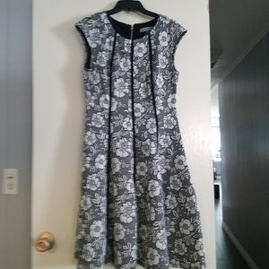 Black and white floral dress